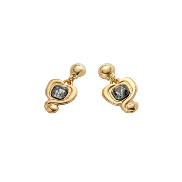 UNOde50 Ser Expresiva Women's Heart and Crystal Drop Earrings in Metal Alloy