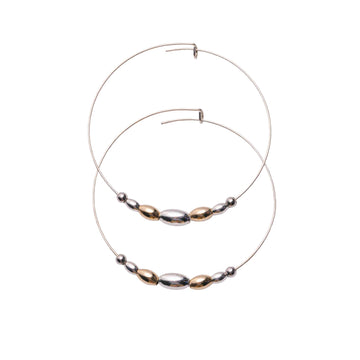 Metal Alchemist Alchemy Beaded Hoops Earrings