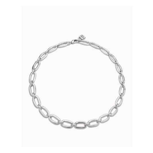 UNOde50 Eslabon Women's Link Necklace in Sterling Silver-Plating over Metal Alloy