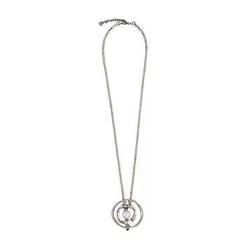 UNOde50 De Perlas Women's White Pearl Shell Necklace in Sterling Silver-Plating over Metal Alloy