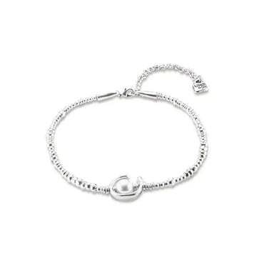 UNOde50 Another Round, Oh Oh Oh...! Women's White Pearl Shell Necklace in Sterling Silver-Plating over Metal