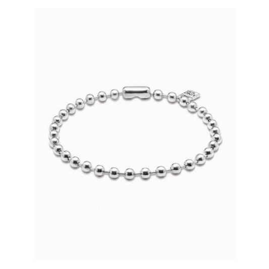 UNOde50 Unisex Snowflake Bead Necklace in Silver-Plating over Metal