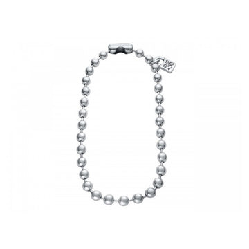 UNOde50 Unisex Snowflake Bead Necklace in Silver-Plating over Metal