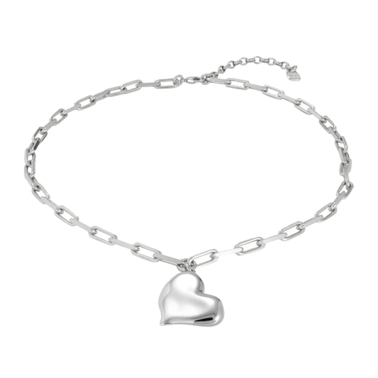 UNOde50 Women's Short Link Heartbeat Necklace in Metal