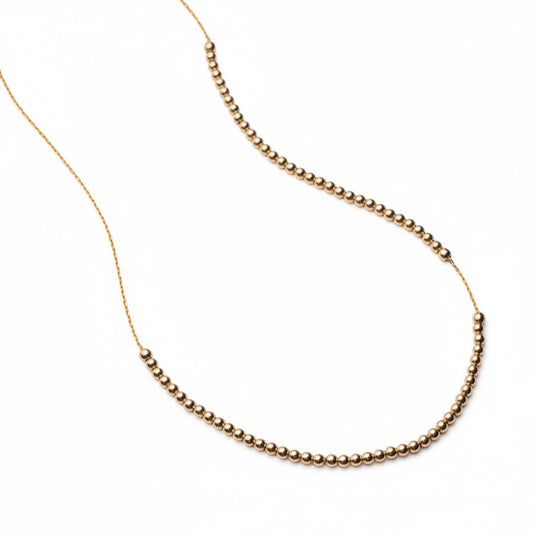 Metal Alchemist Dainty Round Alchemy Beaded Lasso Necklace