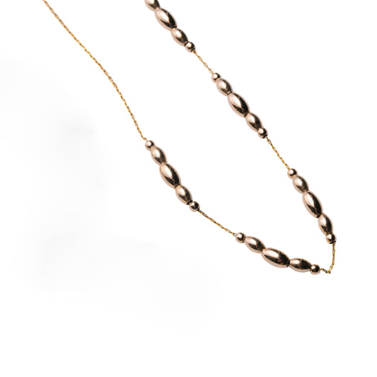 Metal Alchemist Oval Alchemy Beaded Lasso Necklace