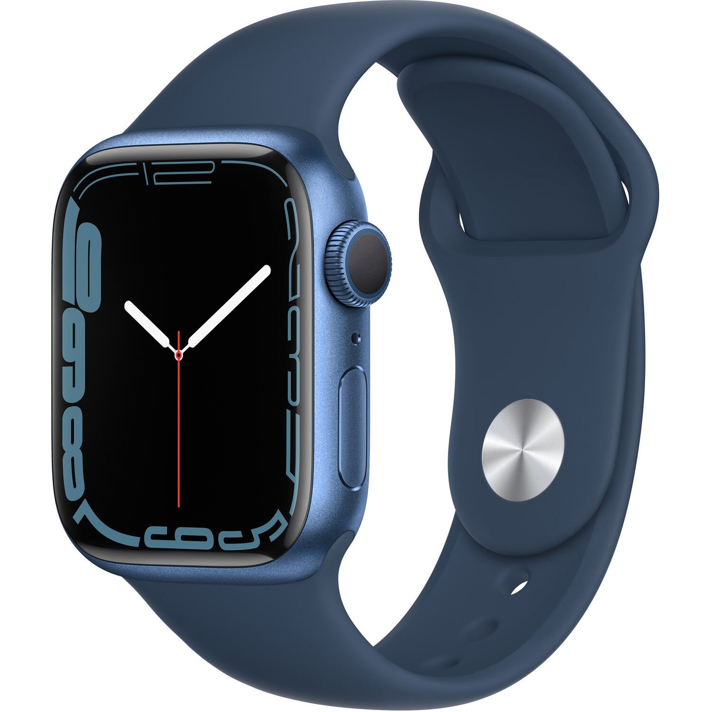 Apple Watch Series 7 GPS 41mm Blue Aluminum Case with Abyss Blue Sport Band