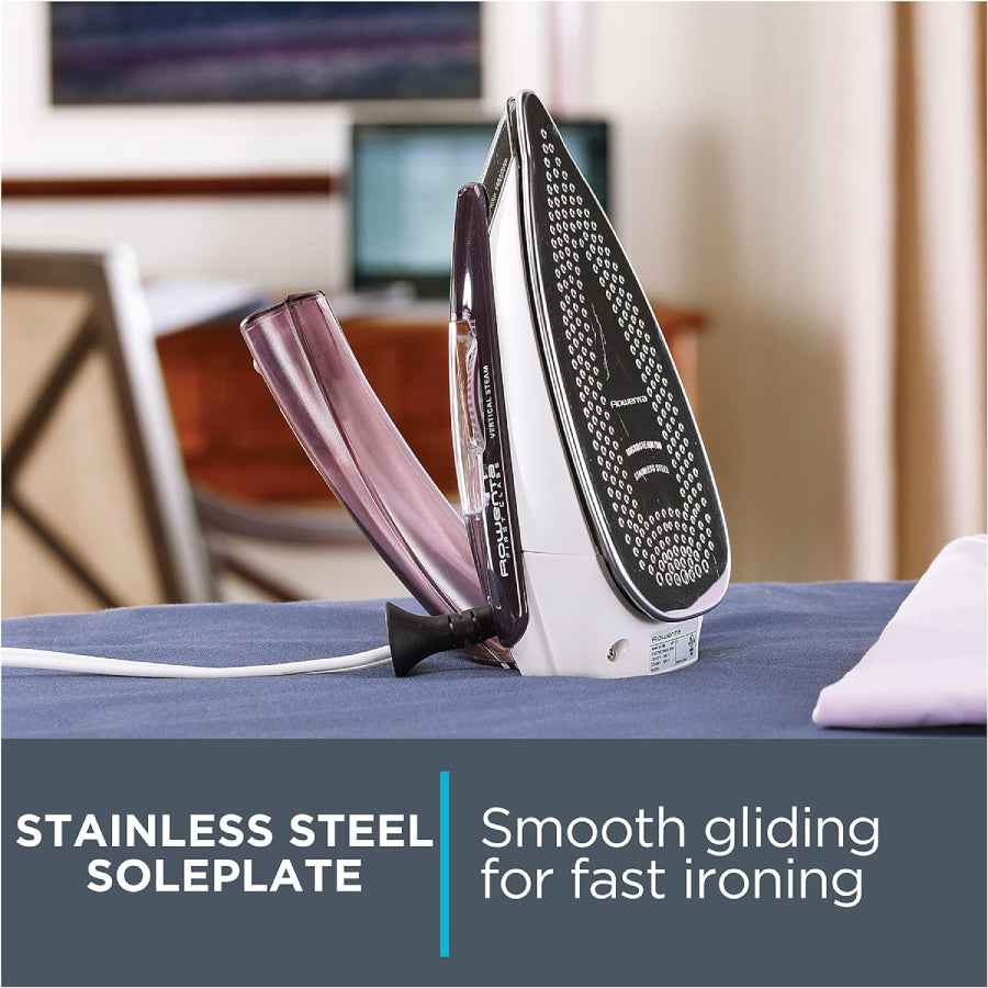 Rowenta Pro DA1560U2 Soleplate Compact Steam Travel Iron - Purple