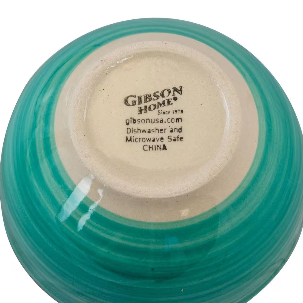 Juego de vajilla de cerámica en tonos pastel Color Vibes de Gibson Home, 12 piezas