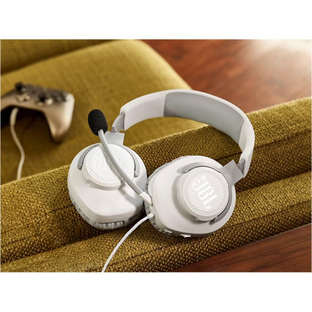 Auriculares con cable para juegos supraaurales JBL Quantum 100X, color blanco