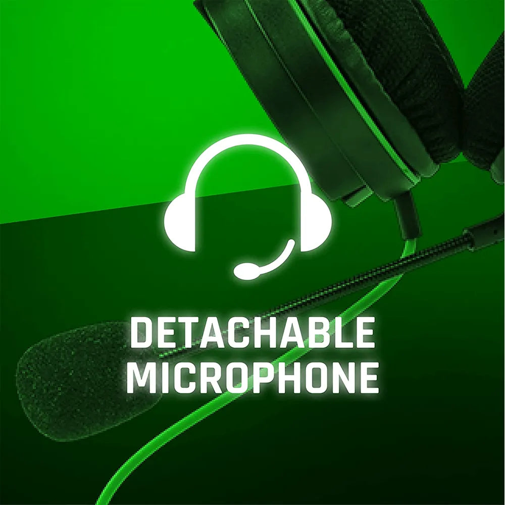 Auriculares estéreo con cable Snakebyte X y micrófono para Xbox One, color verde y negro