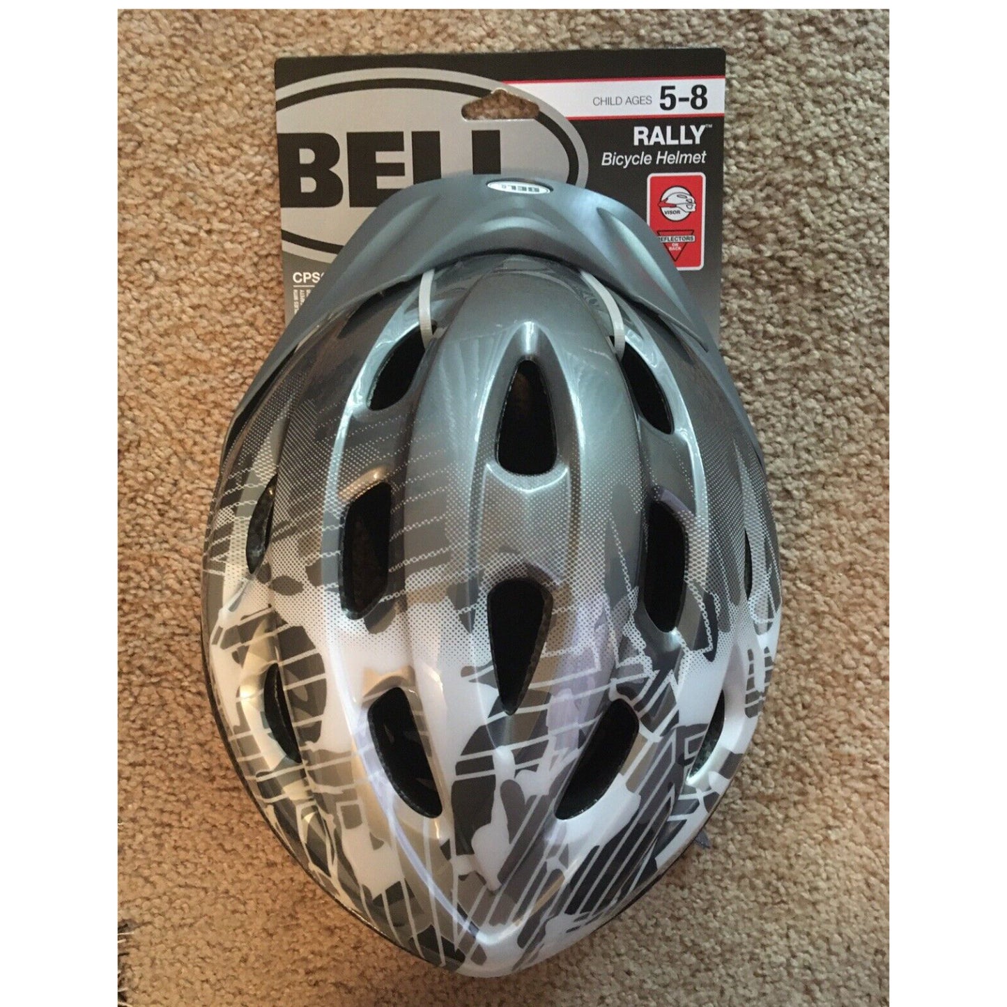 Casco de bicicleta para niños Bell Rally en ABS - Blanco titanio oscuro