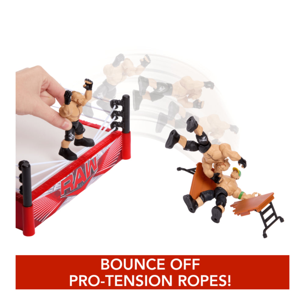 Figura de acción de la WWE Knuckle Crunchers Rebound Ring Playset