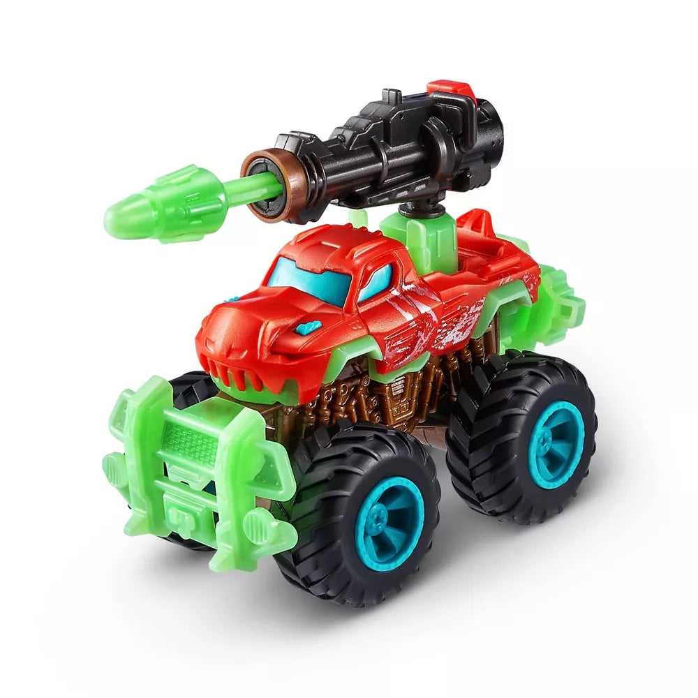 Zuru 5 Surprise Monster Trucks Glow Riders Series 2 Miniature Mystery Collectible Capsules