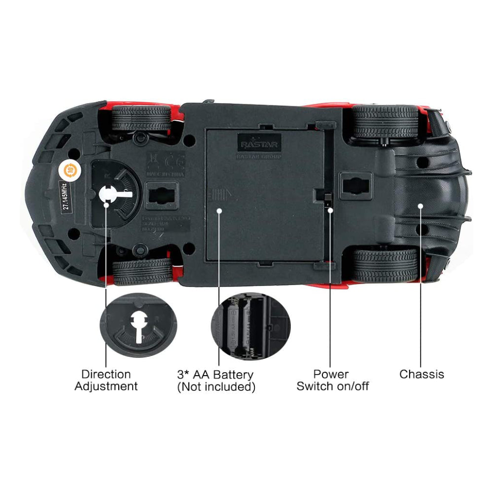 Rastar 1:24 Ferrari FXX K Evo Remote Control Toy Car, Red