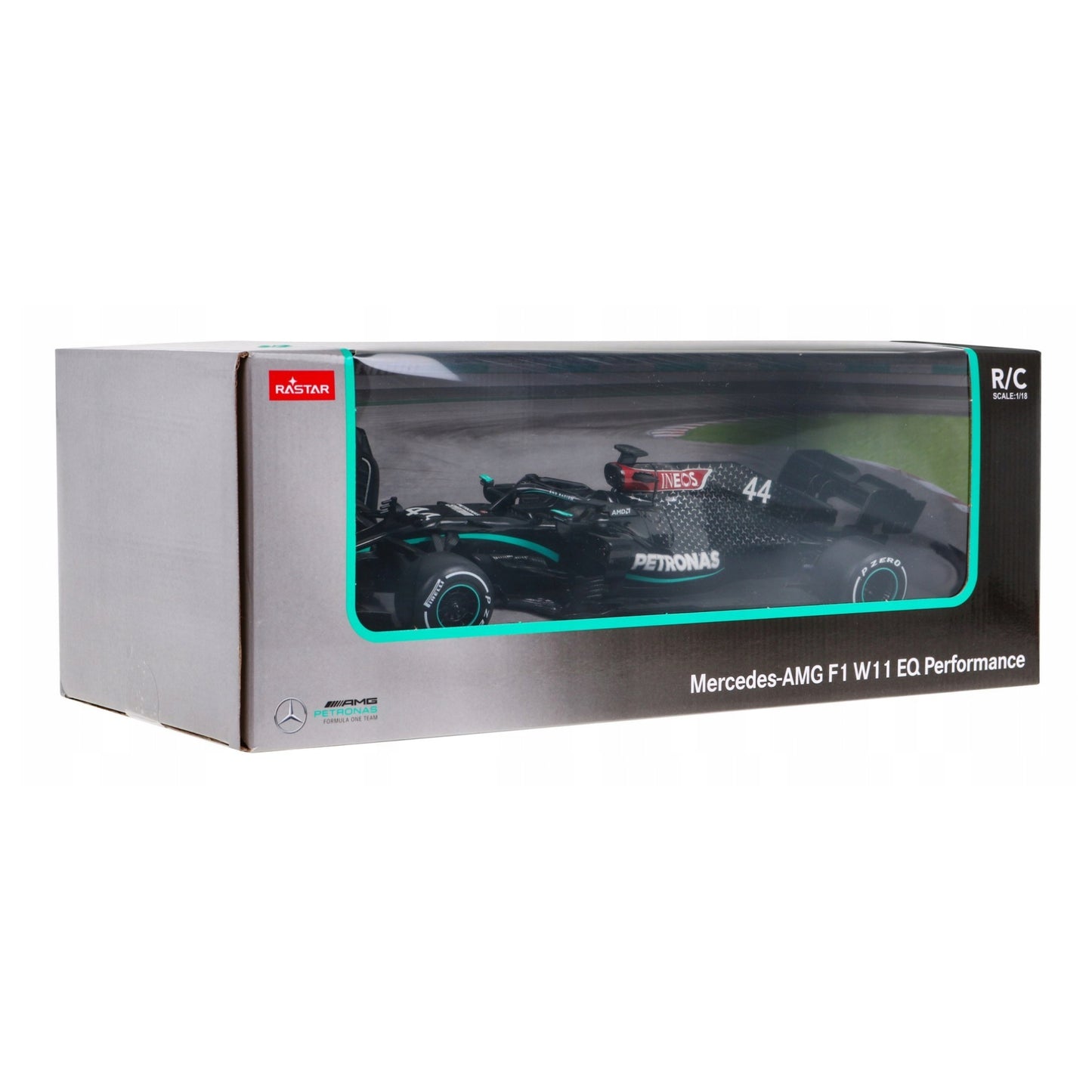Raster 1:18 Mercedes AMG F1 W11 Remote Control Toy Car, Black