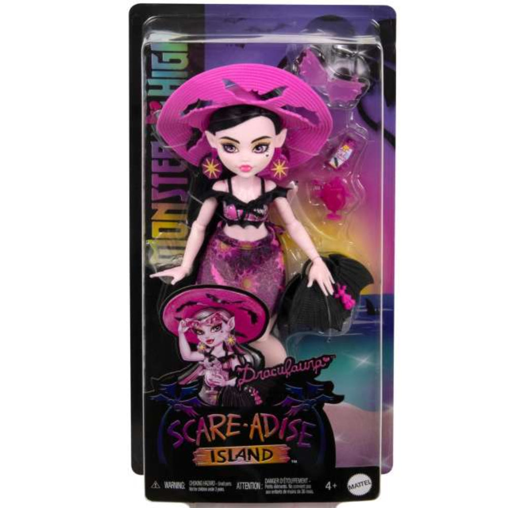 Monster High Scare-Adise Island Draculaura Fashion Doll with Swimsuit and Accessories