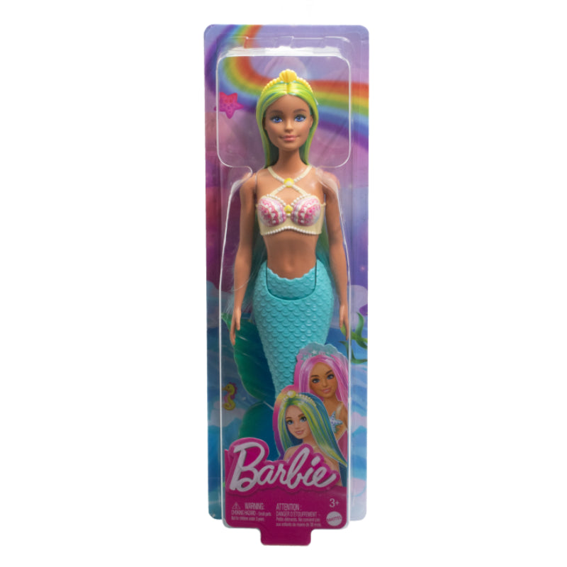 Muñeca Barbie sirena con cabello verde