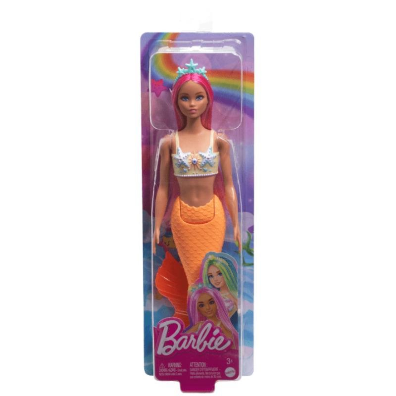 Muñeca Barbie sirena con cabello morado