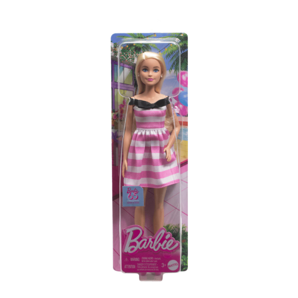 Barbie 65th Anniversary Fashion Doll with Blonde Hair and Accessories