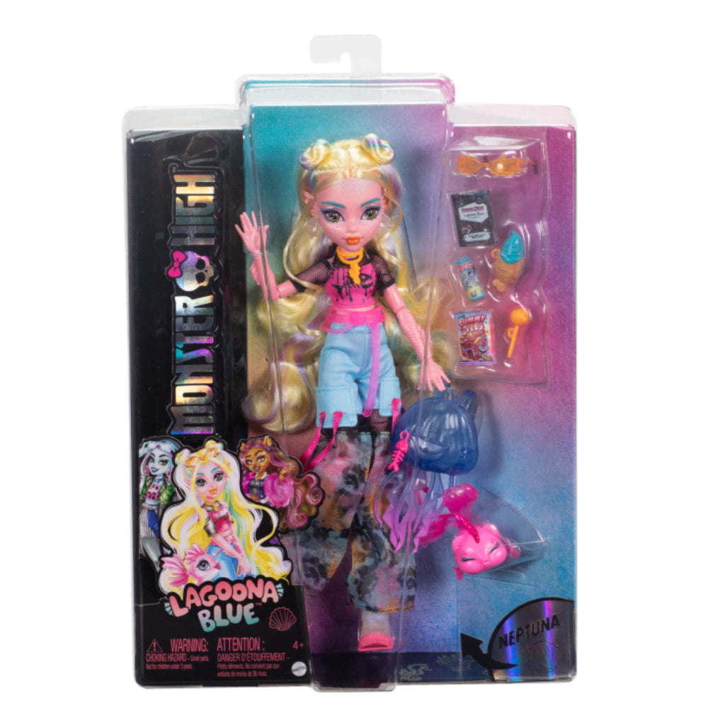 Muñeca de moda, mascota y accesorios de Monster High Lagoona Blue