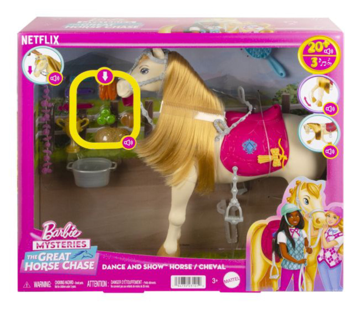 Caballo de juguete interactivo con accesorios Barbie Mysteries The Great Horse Chase