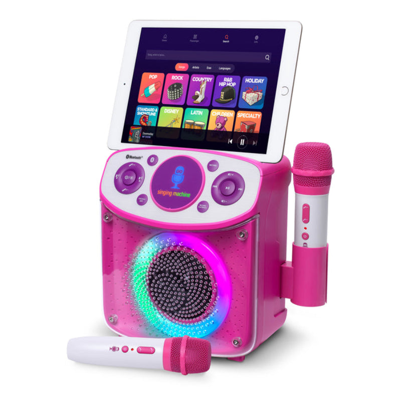 Singing Machine Portable Sparkle Karaoke with 2 Wireless Microphones - Multicolor