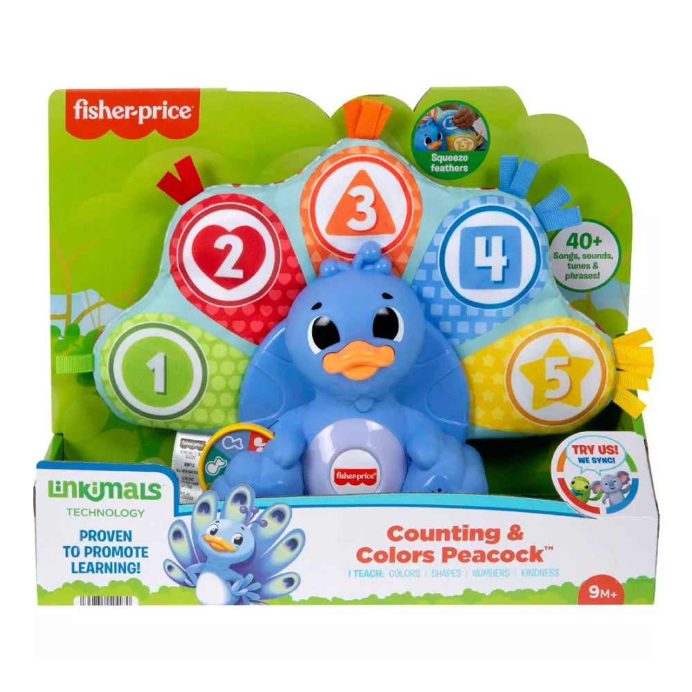 Fisher-Price Linkimals Counting and Colors Peacock, Multicolor