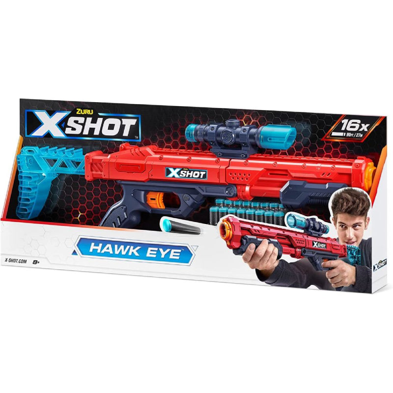 Lanzador de dardos X-Shot Excel Hawk Eye con 16 dardos