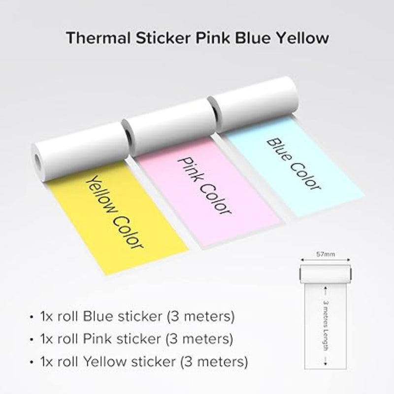 myFirst Thermal Sticker for Camera Insta 2 and Insta Wi - Yellow/Pink/Blue