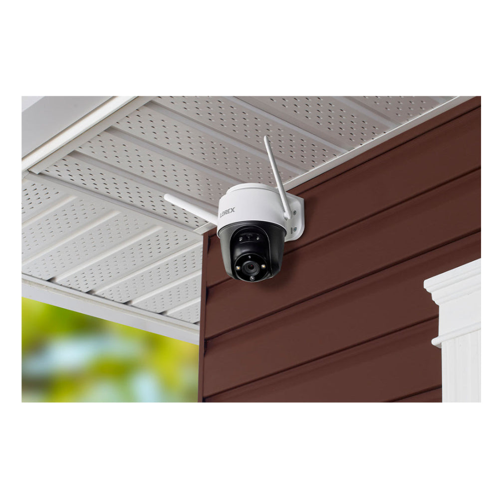 Lorex 2K Pan-Tilt Outdoor Wi-Fi Security Camera, Black/White