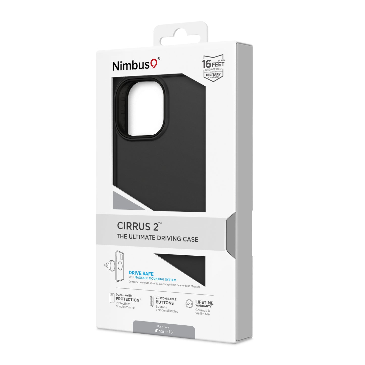 Nimbus9 Cirrus 2 MagSafe Case for iPhone 15 - Black