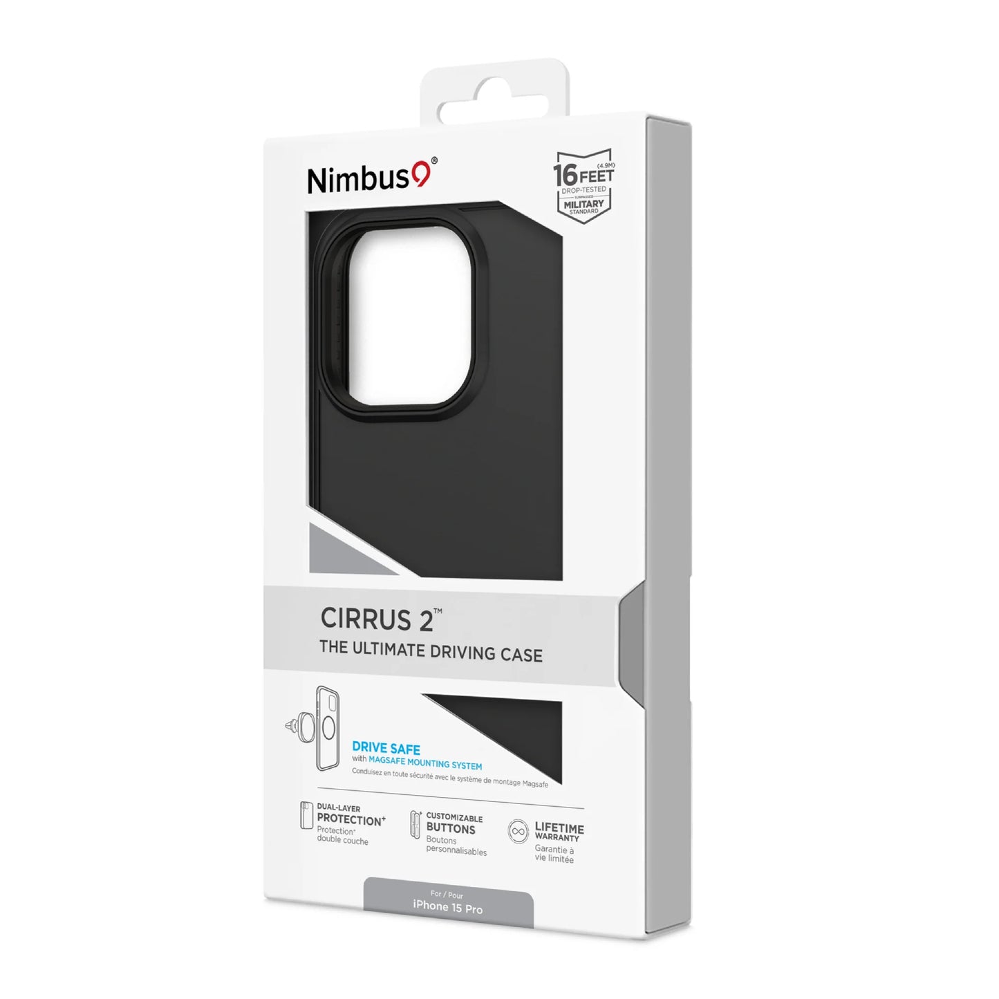 Nimbus9 Cirrus 2 MagSafe Case for iPhone 15 Pro - Black