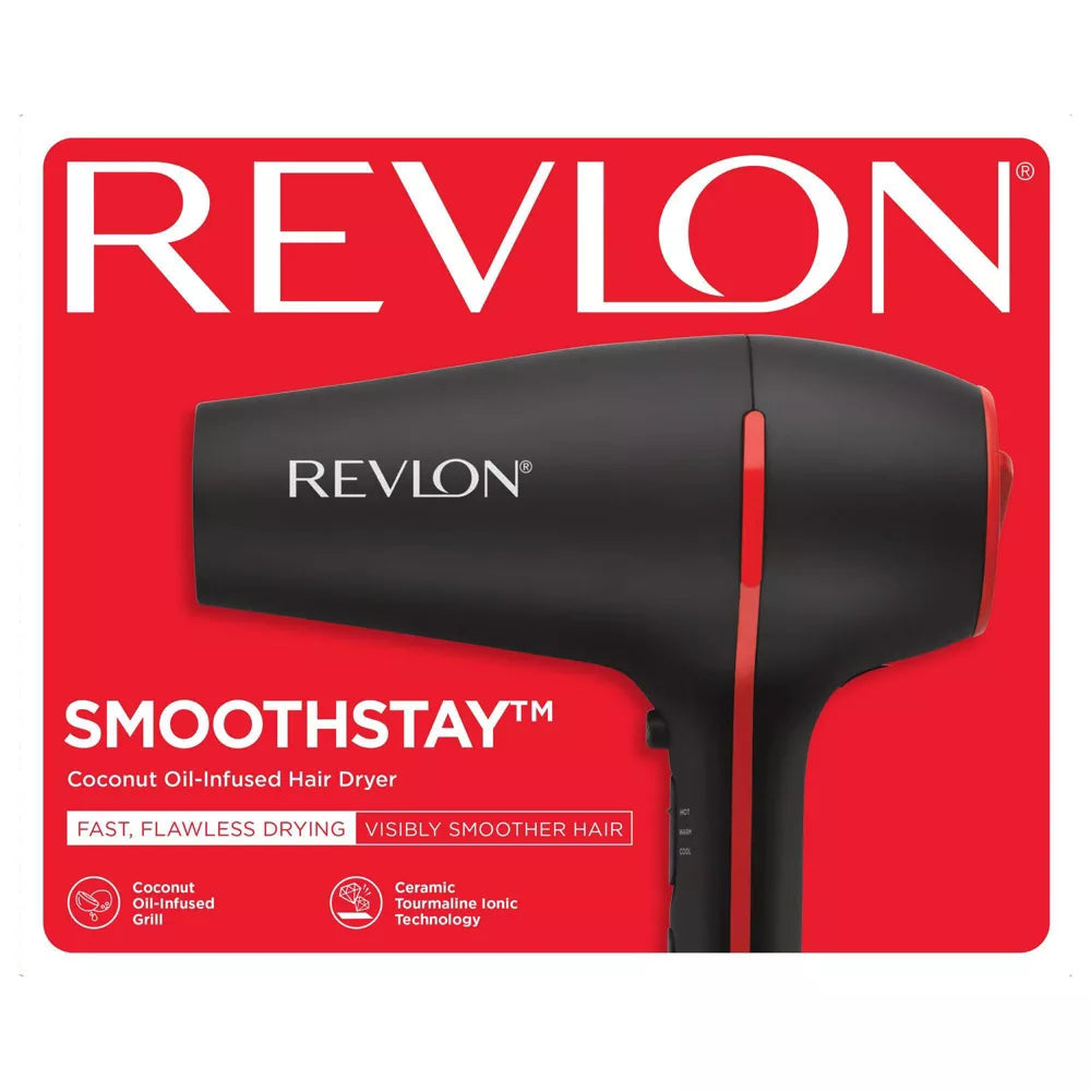 Revlon RVDR5317N1 SmoothStay Coconut Oil-Infused Hair Dryer - Black