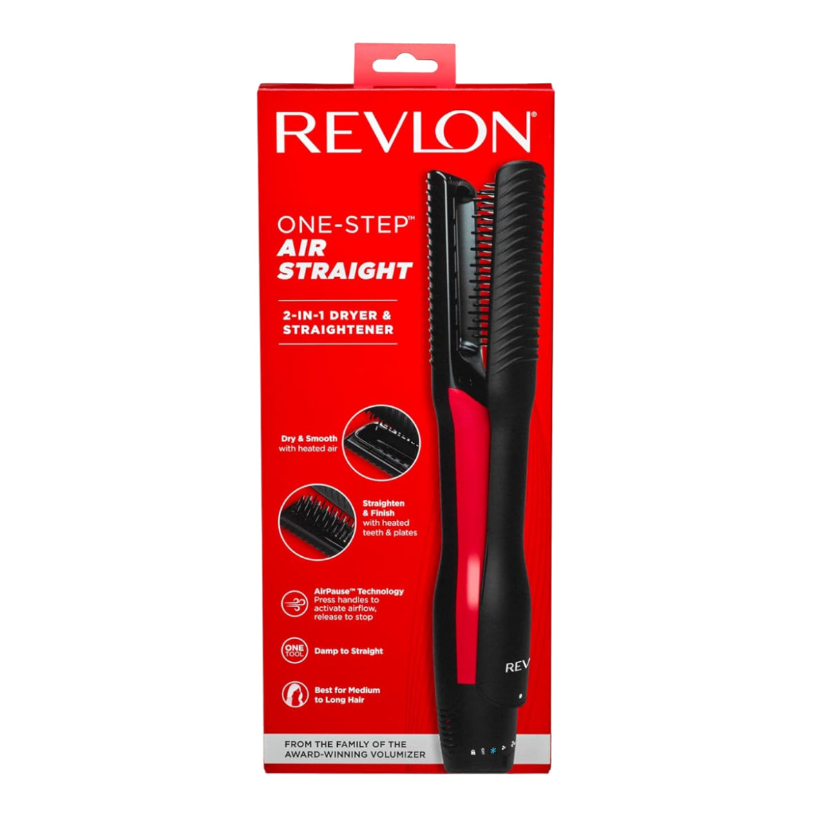 Secador de pelo Revlon RVDR5330 One-Step Dry and Straight - Negro/Rojo