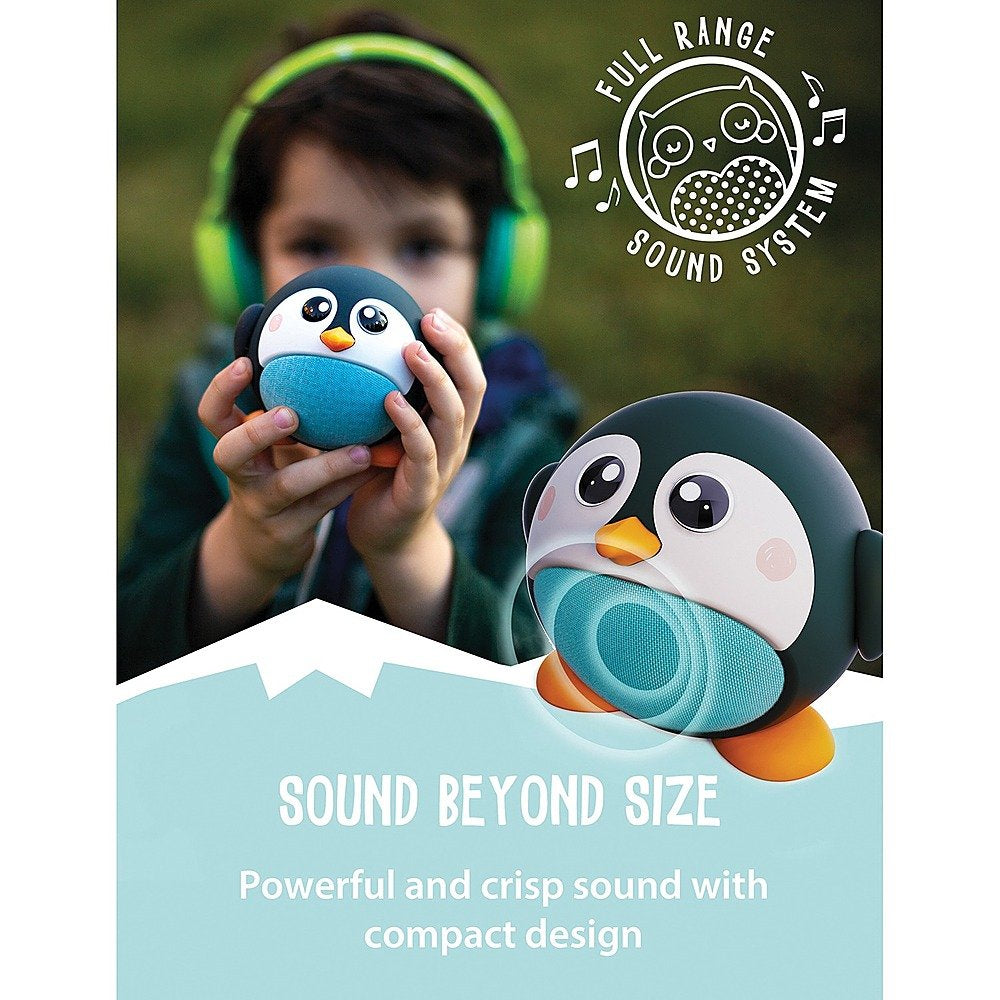 Altavoz Bluetooth inalámbrico Pepper the Penguin de Planet Buddies - Negro