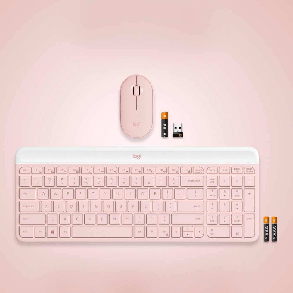 Logitech MK470 Slim Wireless Keyboard and Mouse - Rose