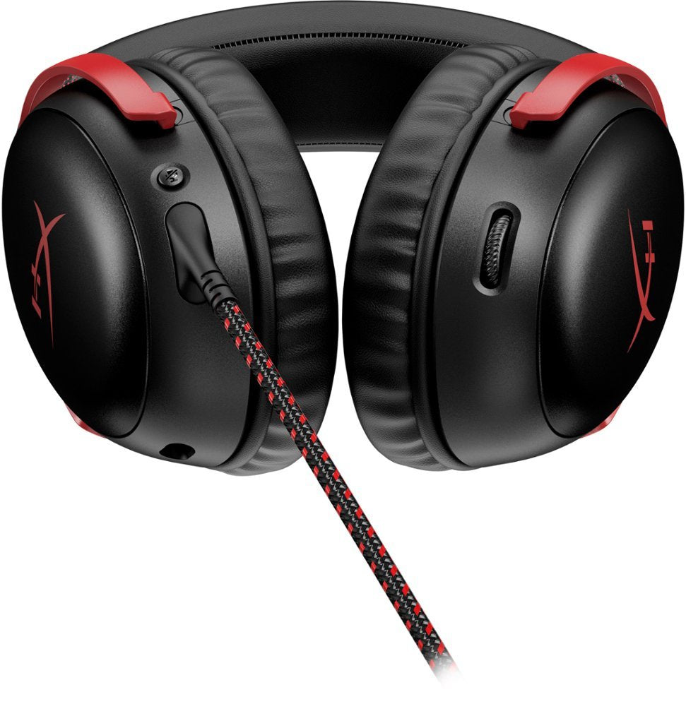 HyperX 727A9AA Cloud III Wired Over-the-Ear Gaming Headset - Black/Red