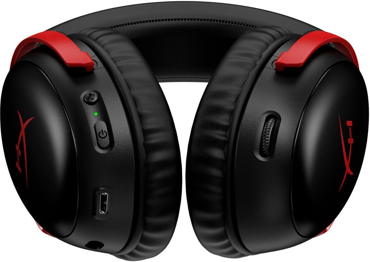 Auriculares inalámbricos para juegos HyperX 77Z46AA Cloud III con diadema, color negro y rojo