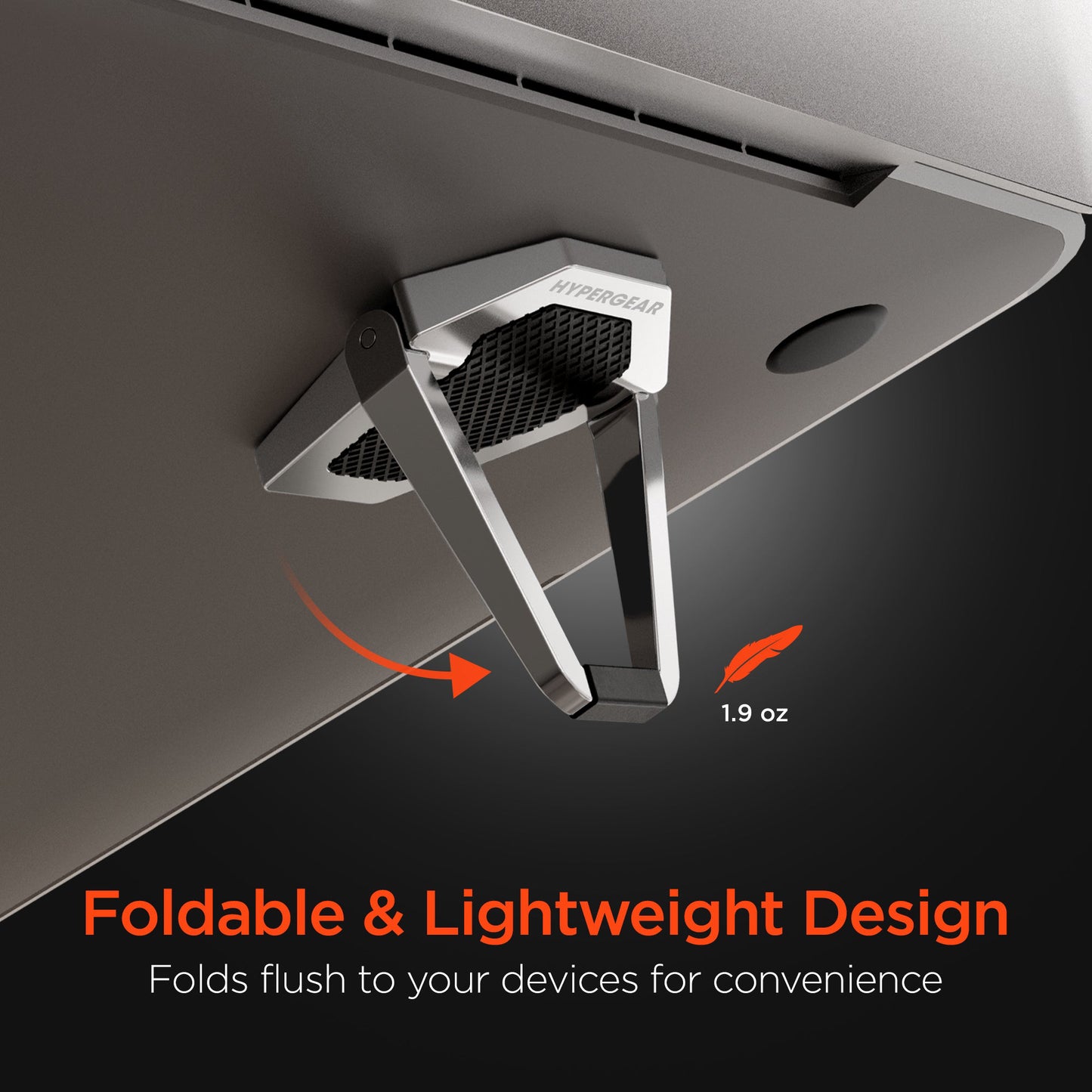 Minisoporte para computadora portátil HyperGear UpRite, color plateado