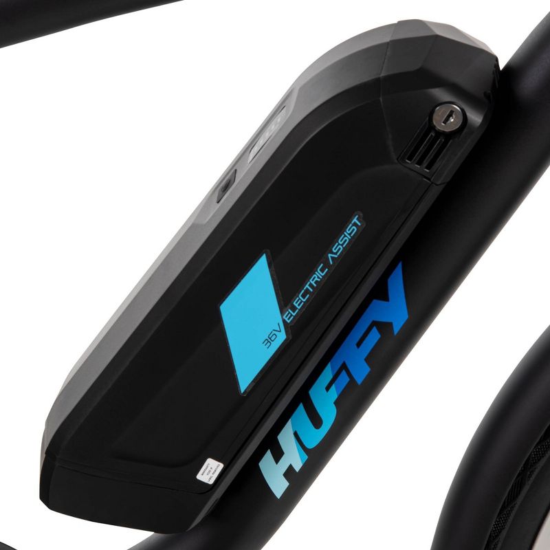 Huffy Everett Men's 27.5" Comfort Cruiser Electric Bike - Matte Blue