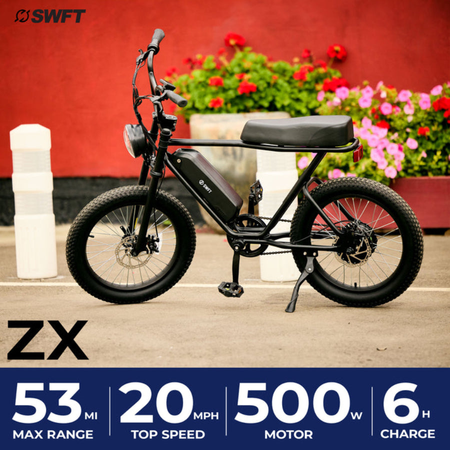 Bicicleta eléctrica todoterreno SWFT ZX Zip, color negro