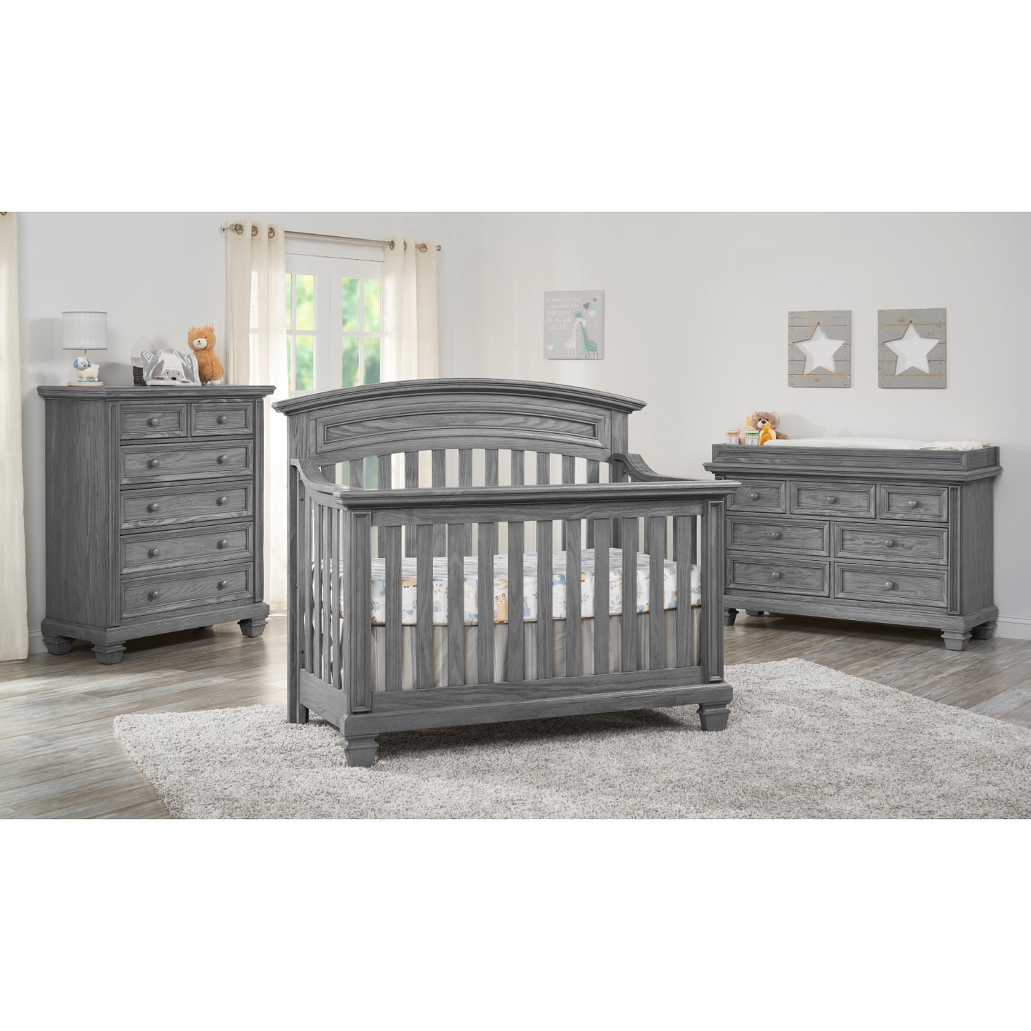 Richmond 56" Dresser with 7 Drawers by Soho Baby - Brushed Gray