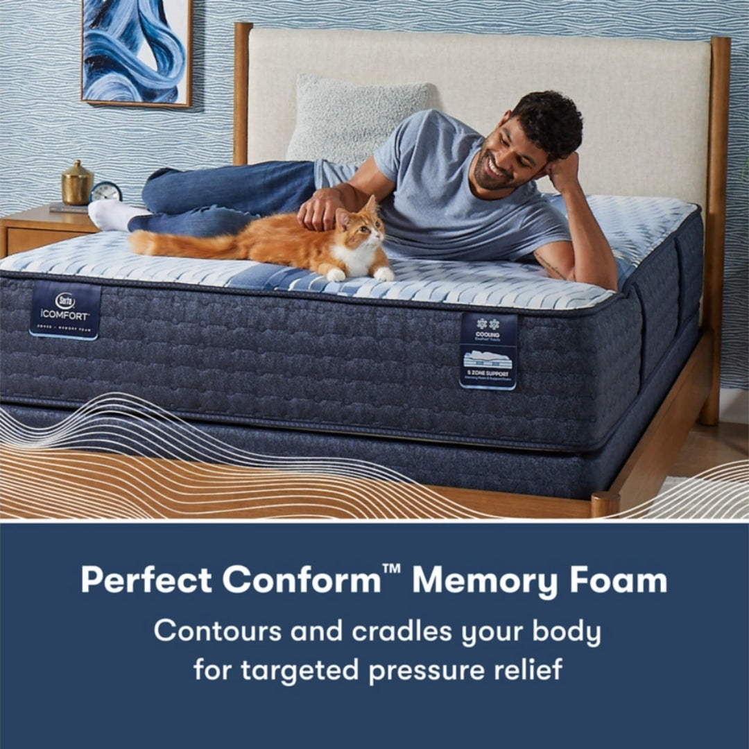 Serta iComfort Aveda 12" Medium Tight Top Mattress - Blue