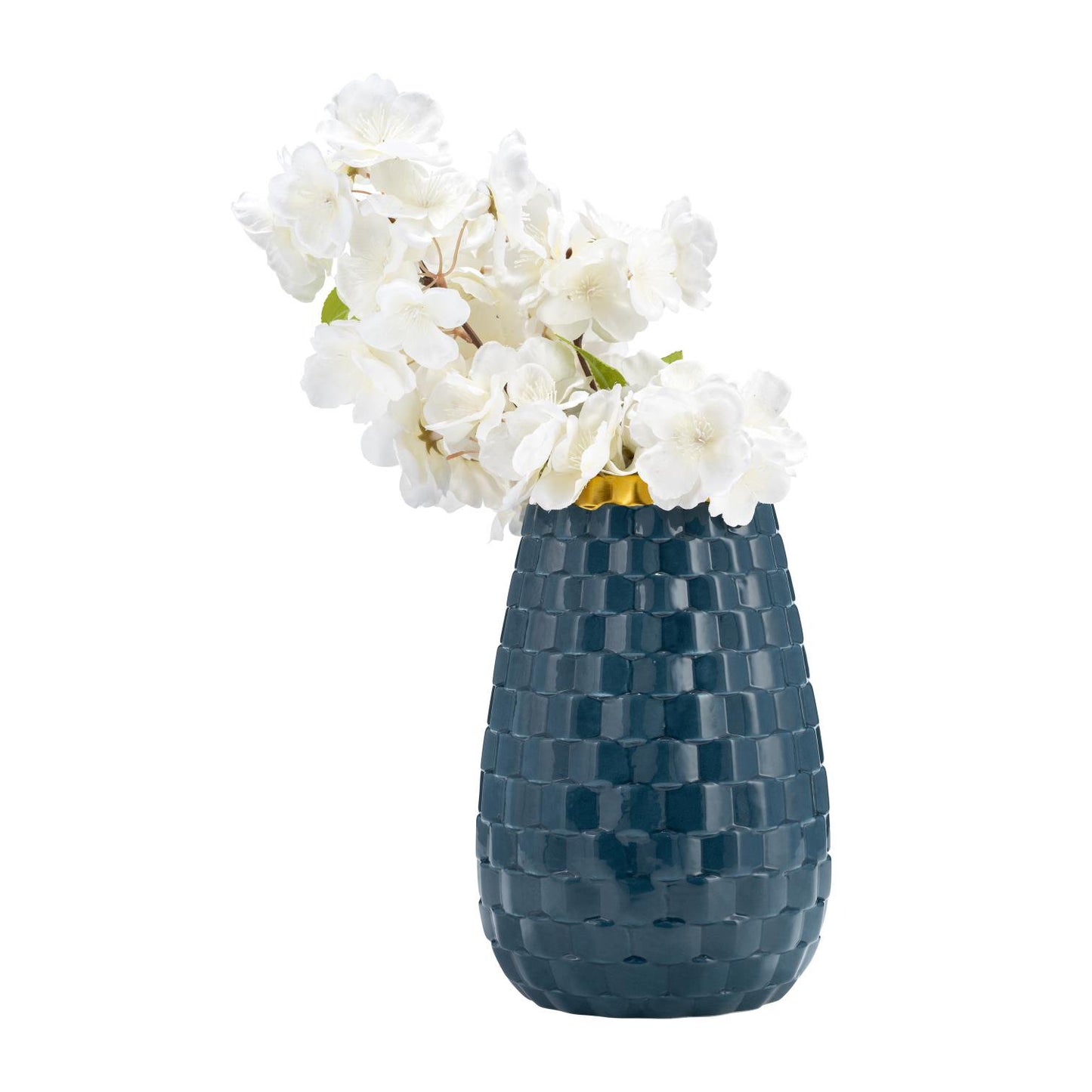 Sagebrook Home Contemporary 9" Textured Ceramic Vase - Teal