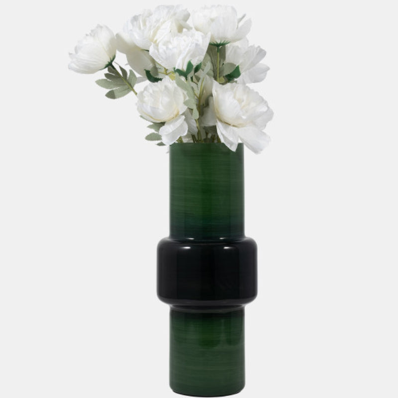 Sagebrook Home 15" Glass Cylinder Vase - Green