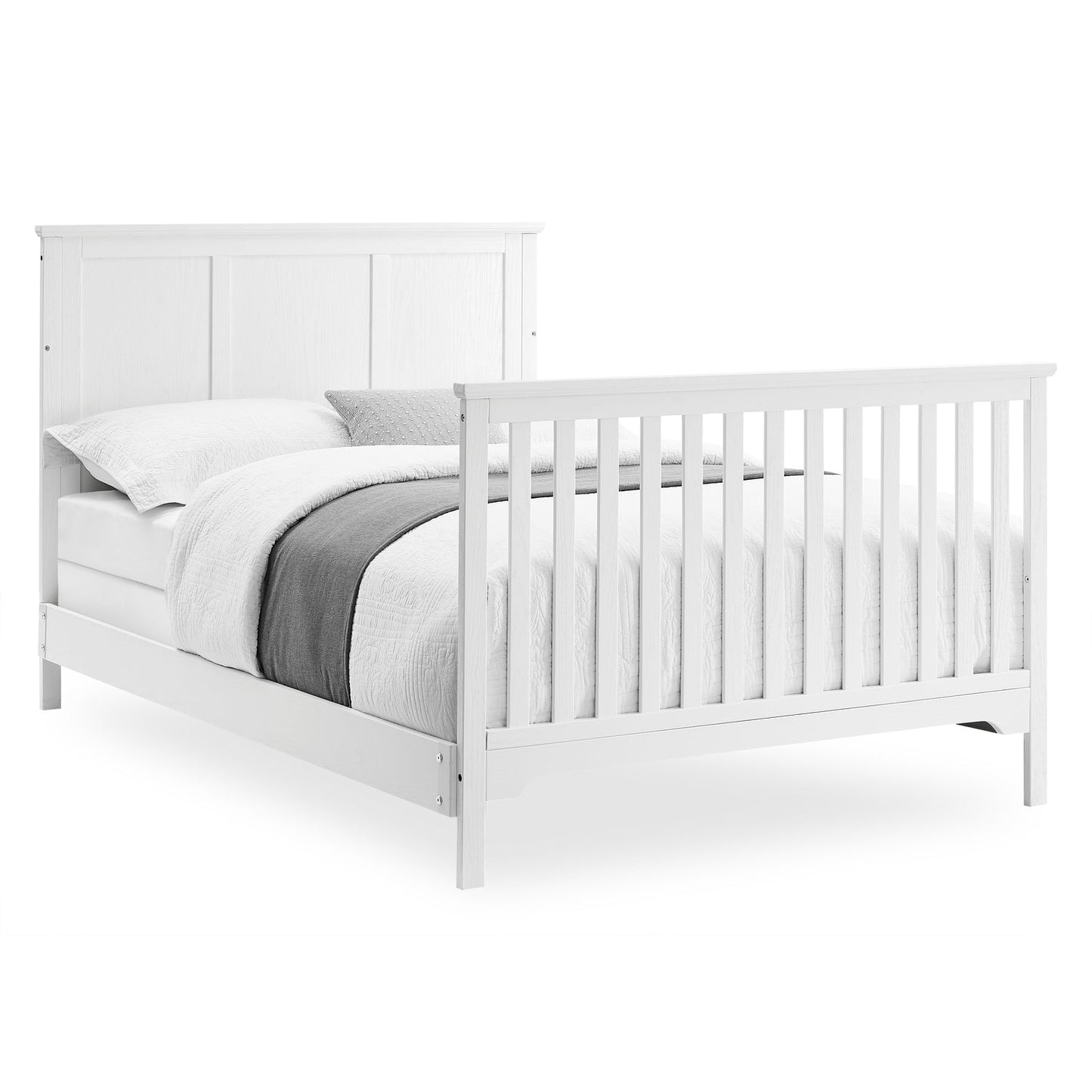 Delta Children Sweet Beginnings Sage Flat Top White 6-in-1 Convertible Wooden Crib