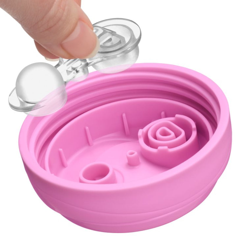 Vaso para bebé con boquilla deportiva de 9 oz de Chicco, 9 meses en adelante (juego de 2) - Rosa/lavanda