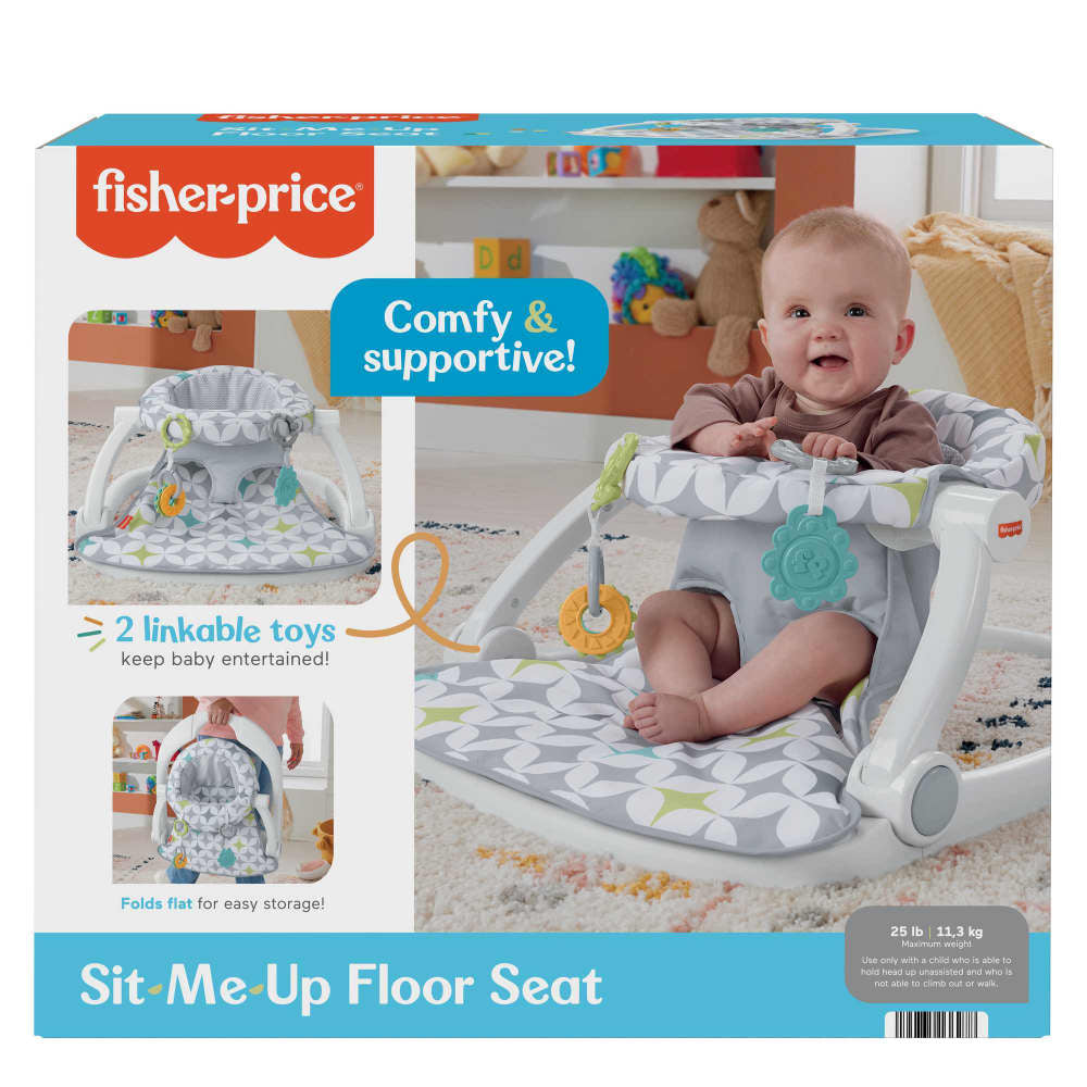 Silla de bebé portátil con asiento de piso Sit-Me-Up de Fisher-Price con 2 juguetes - Starlight Burst