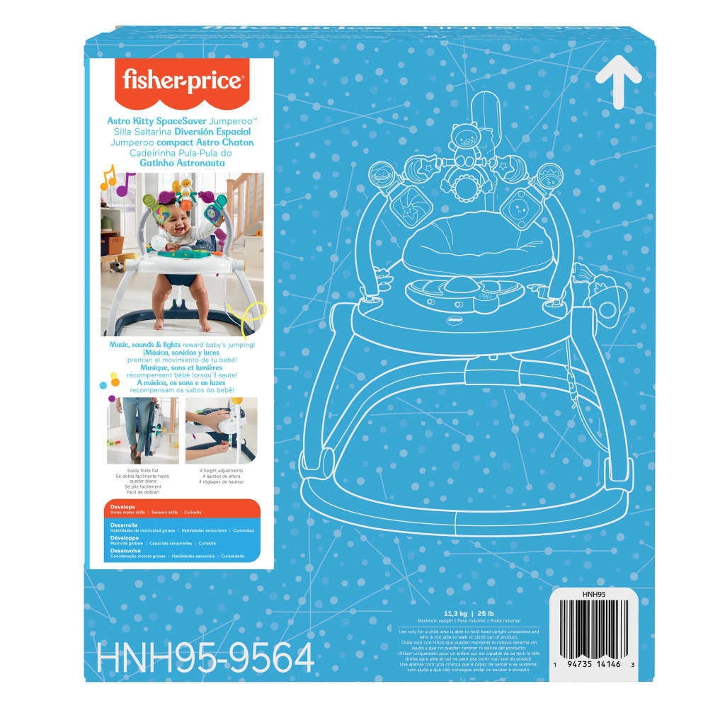 Saltador espacial Astro Kitty de Fisher-Price con luces y sonidos, multicolor